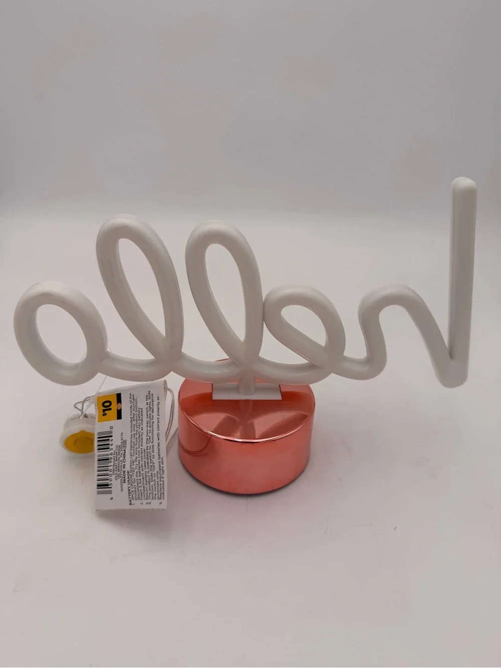 True Living Light Up Hello Sign Table Top Décor